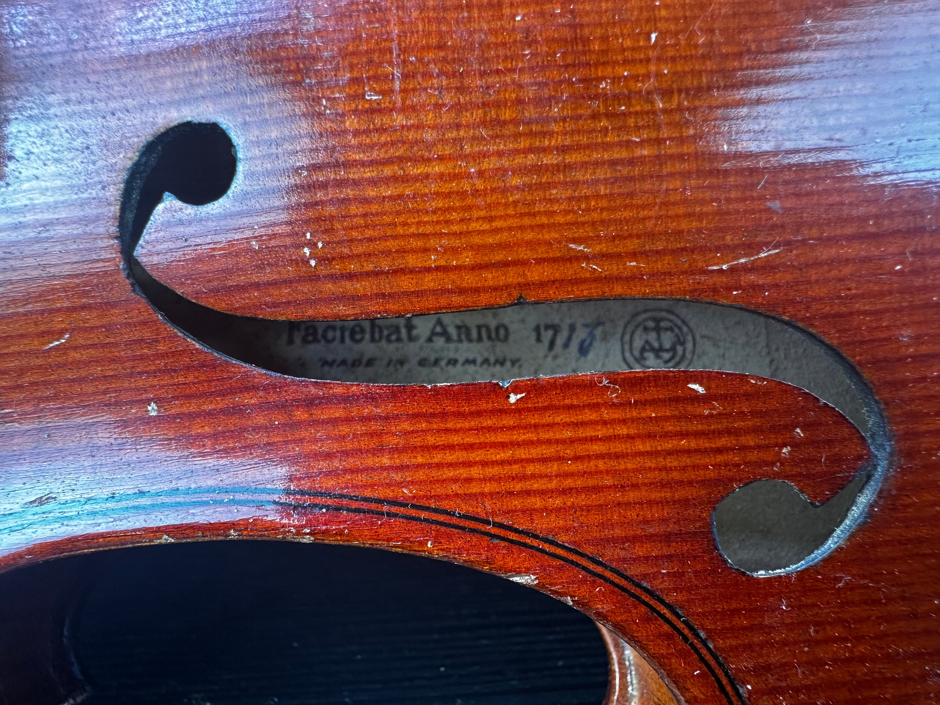 アンティーク木製子供用バイオリン（ケース入り） - アントニウス