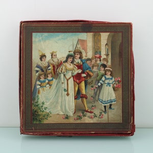 Antique Cardboard Snow White & the seven dwarfs jigsaw puzzle.