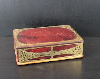 Art Nouveau handcrafted trinket jewelry box.