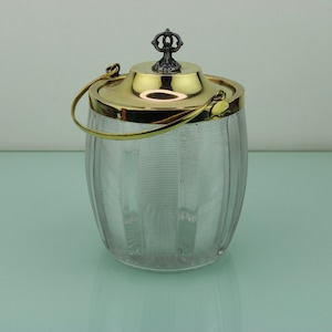 Jugendstil MessingGlas KeksFassdose.