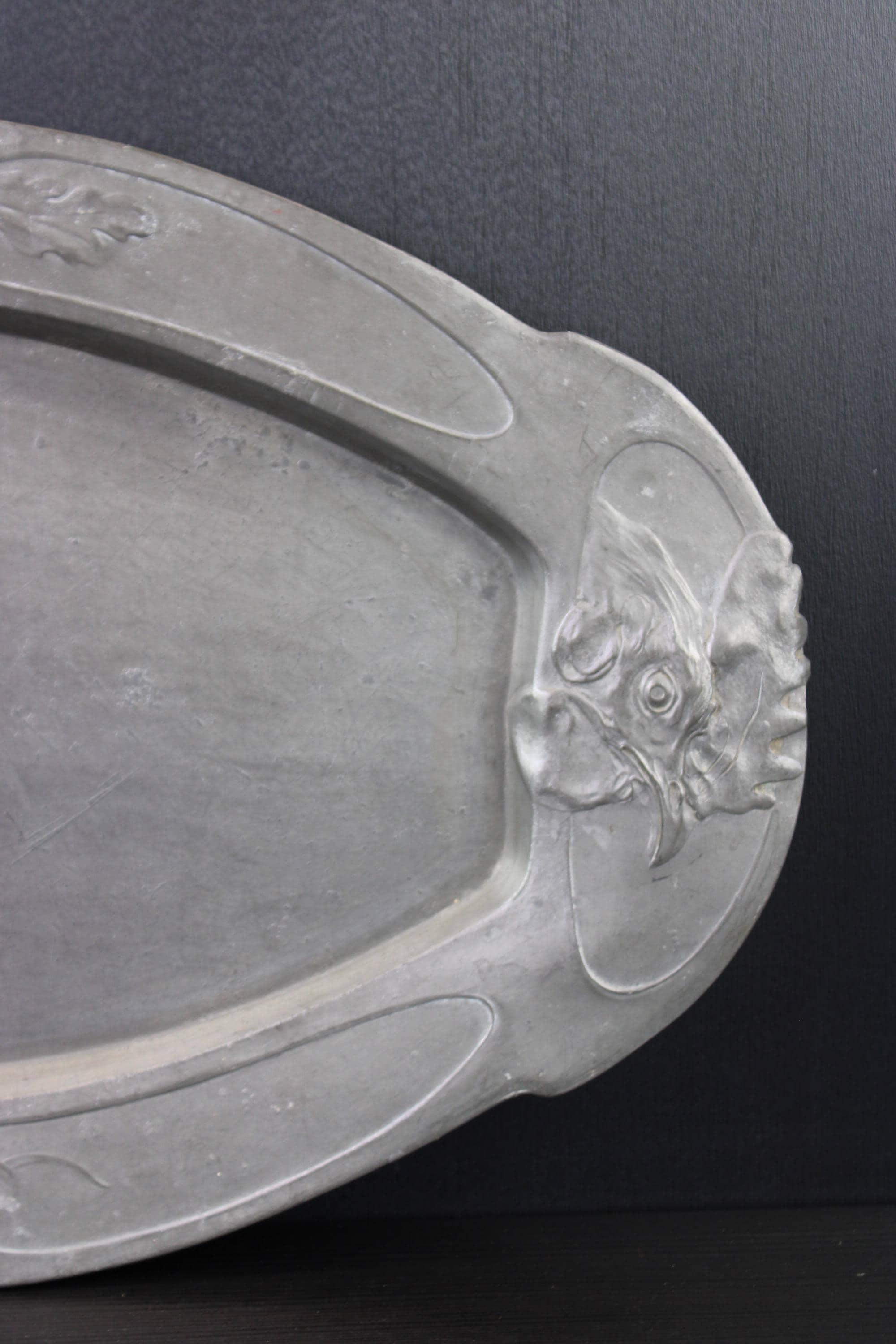 Osiris Rabbit Art Nouveau Large Serving Tray Platter Rabbit and Chicken by Osiris. - Etsy