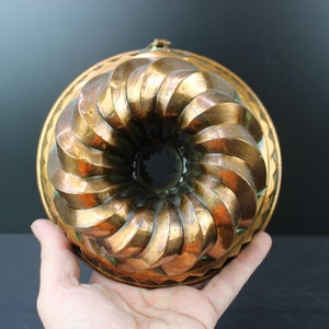 Antique French copper cake mold.