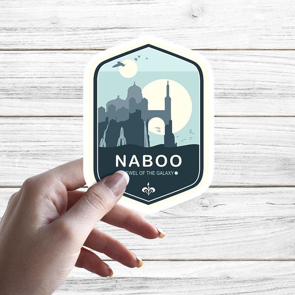 Naboo Stickers | Star Wars Galaxy Stickers | Jewel Planet Stickers | Star Wars Planet Stickers | Star Wars Gift Party | Kiss Cut