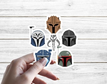 Mandalorians V2 Stickers / Star Wars Sticker / Mandalorian Stickers /Armorer Bo Katan Boba Fett Din Djarin Paz Vizsla / Star Wars Gift Party