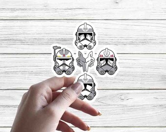 Wolfpack Squad Star Wars Stickers: Clone Trooper Decals
