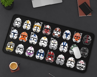 Star Wars Clone Troopers Desk Mat | Clone Wars Gaming Pad (31x15.5)