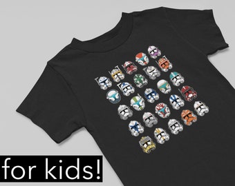 Many Clone Troopers Shirt for Kids | Star Wars Shirt | Clone Wars T-Shirt | Rex Cody Wolffe Thorn Gree | Star Wars Gifts