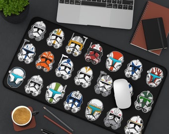 Star Wars Clone Troopers Desk Mat: Minimalist Gaming Pad (12"x22")