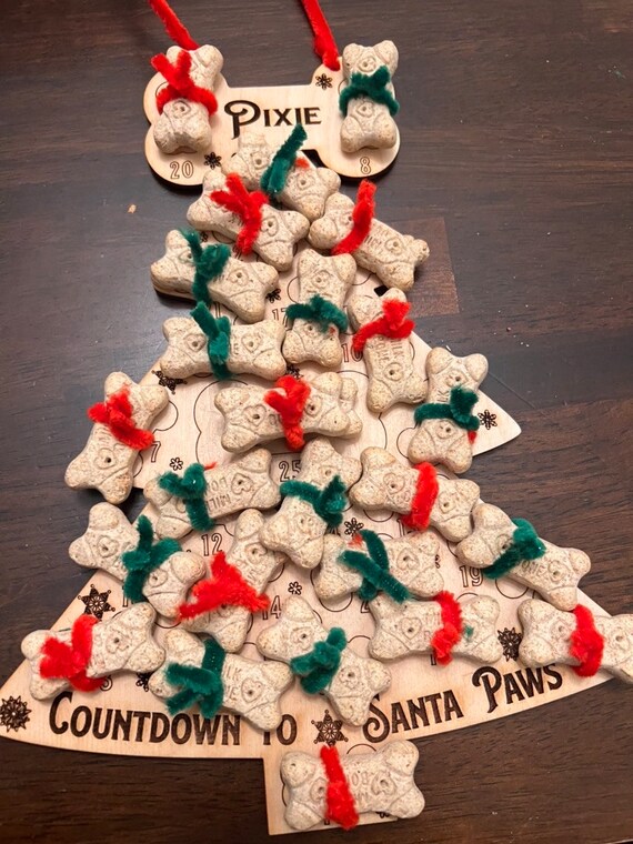 Reusable Dog Advent Calendar, Personalized With Dog Name, Christmas Gift for Dogs, Dog Lover Gift, Santa Paws, Fill With Your Own Treats - Etsy