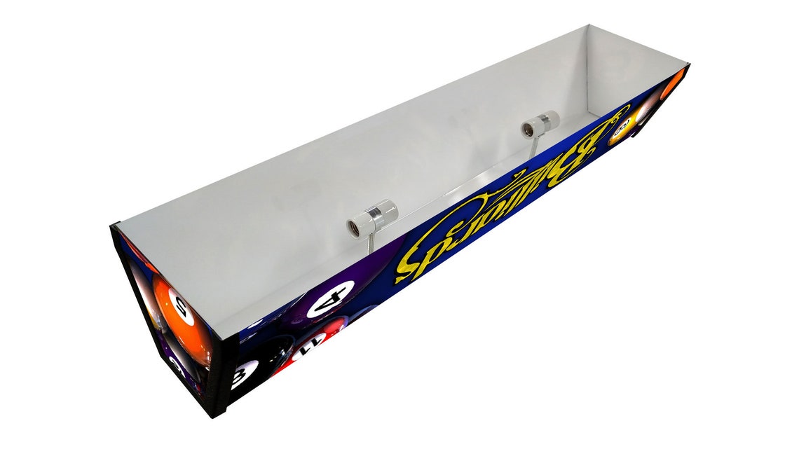 44 Pool Billiard Table Light, BLUE BILLIARDS, Back Lit Game Table Light, Free Shipping Etsy