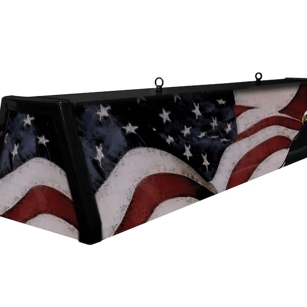 44" Pool and Game Table Light, STARS and STRIPES, Back lit Pool Table Light, Free Shipping!
