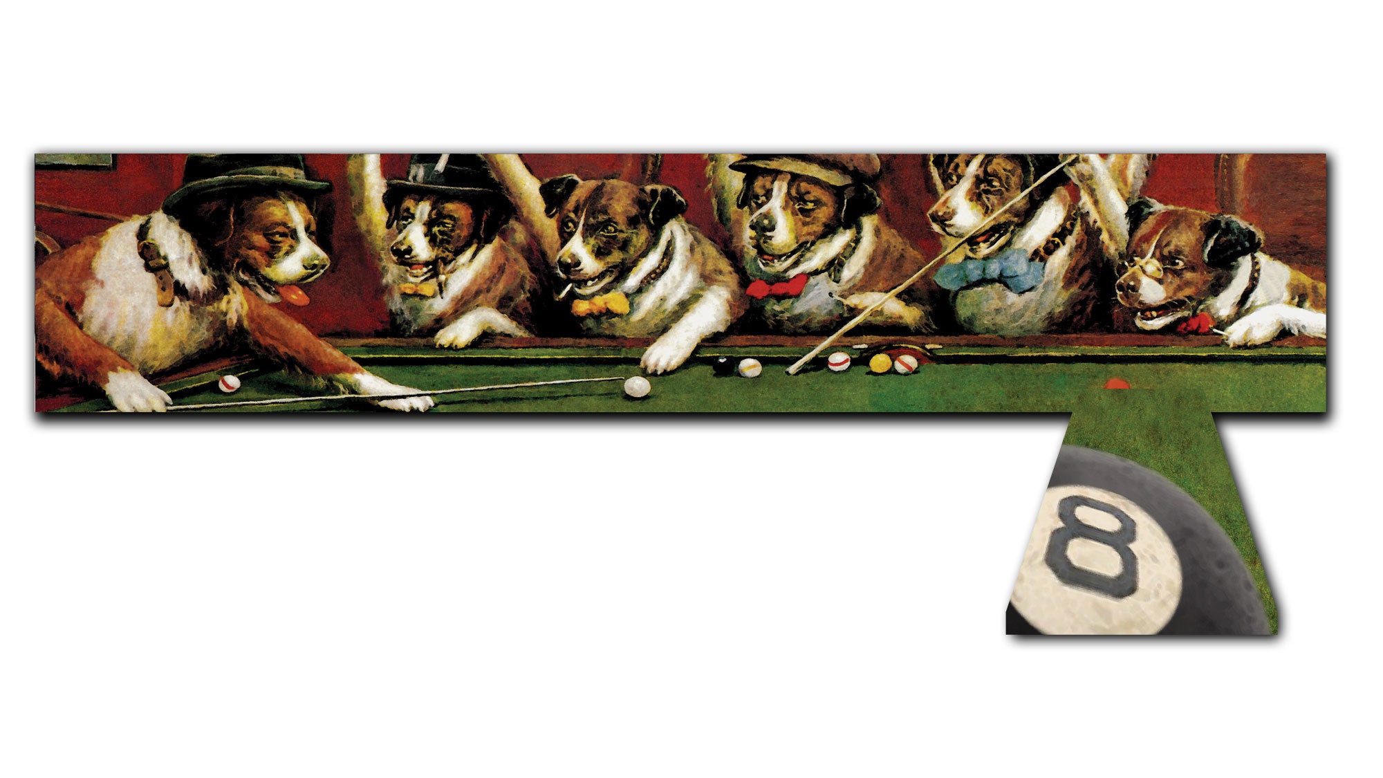 44 Pool Billiard Table Light DOGS PLAYING POOL Back Etsy