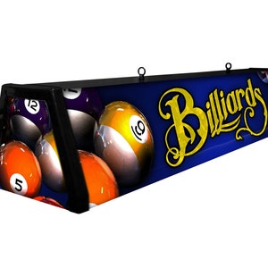 44" Pool Billiard Table Light, BLUE BILLIARDS, Back lit Game Table Light, Free Shipping!