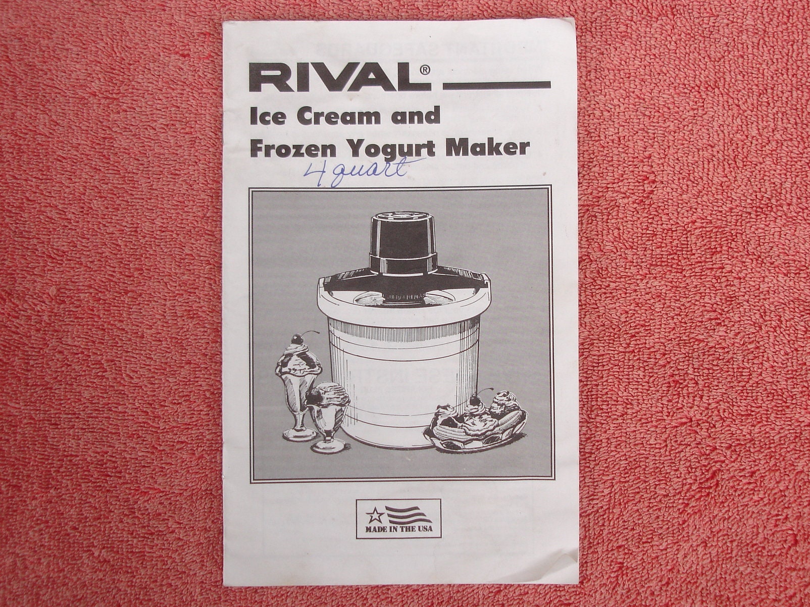 Rival Ice Cream Freezer Instructions / Recipe Booklet For Etsy