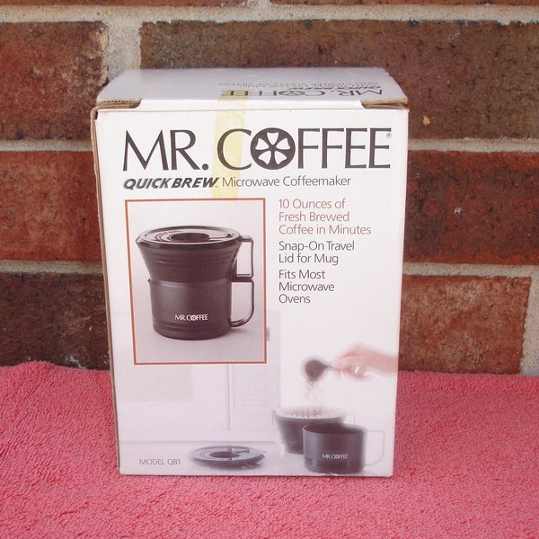 Mr Coffee Quick Brew Microwave Coffeemaker Model QB1 Never Used Opened Box
