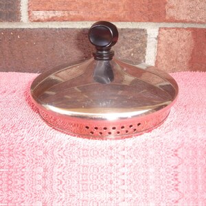 Farberware Pan Lid 5 3/4" Outside With Draining Holes Fits 5 7/16" to 5 1/2" Pans Inside At Top Edge