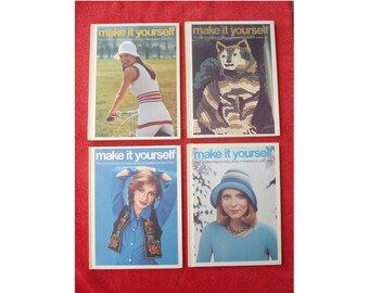 Make It Yourself Lot Of 4 How To Craft Books Hardcover Volume 4, 5, 8 and 9 Sewing Knitting Crochet Patterns Instructions Step By Step