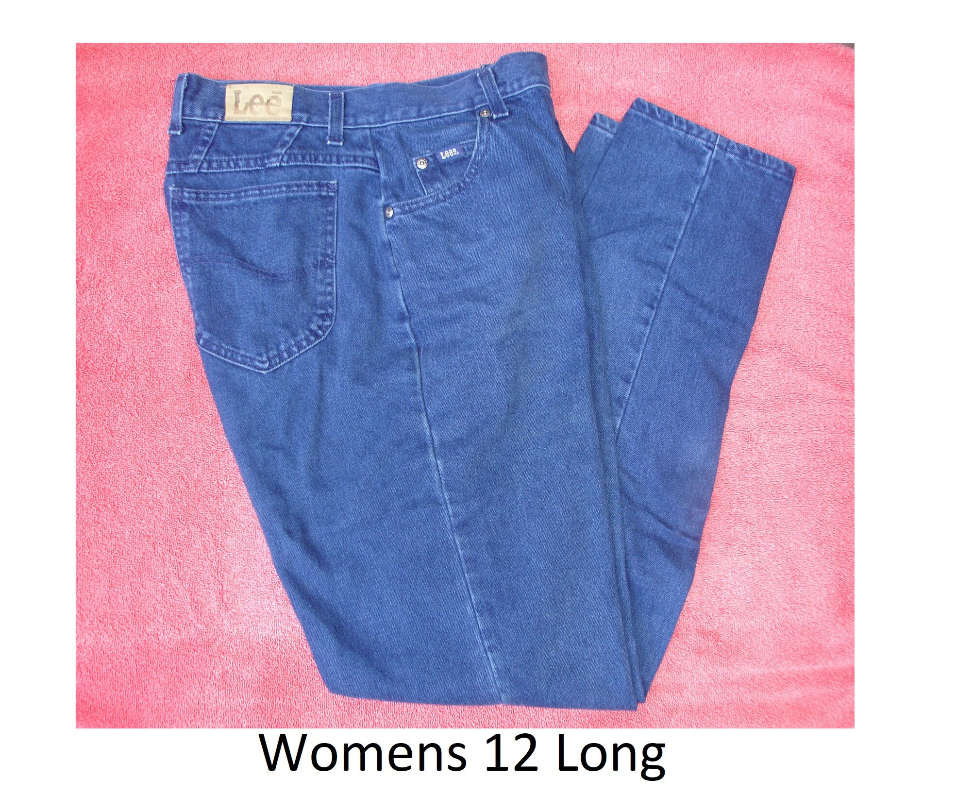 Womens Lee Blue Jeans 12 Long Denim Zipper Fly Etsy.de