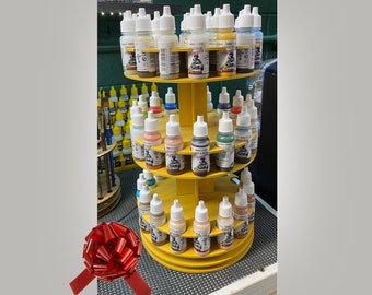 Rotating Paint Rack - For 26mm (1") Dropper Bottles (AMMO, Vallejo, Army Painter, etc)