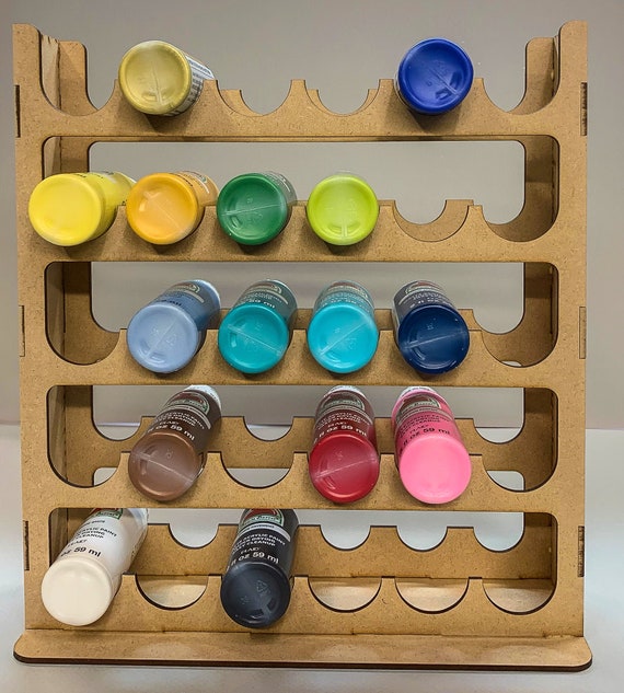 Vertical Paint Rack for 2 Oz Craft Paints 36mm Diameter Bottles 