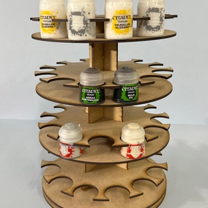 Rotating Paint Rack - For 34mm Paint Pots (GW, Citadel)