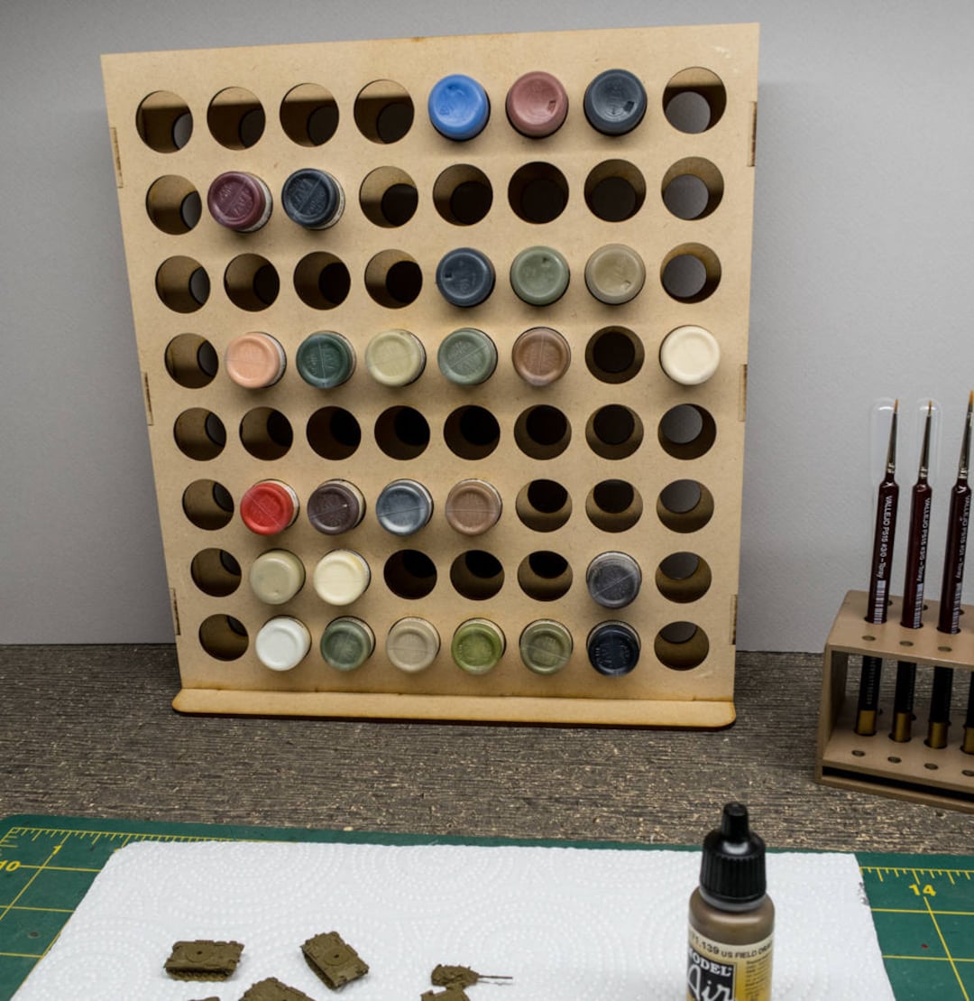 Watercolor Painting Station - 26mm, for Vallejo and Army Painter Style  Dropper Bottles