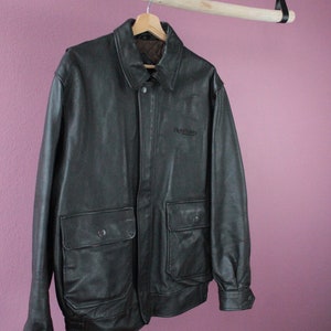Brown Nappa Leather Pilot Jacket from Le Bourget Airport Paris image 5