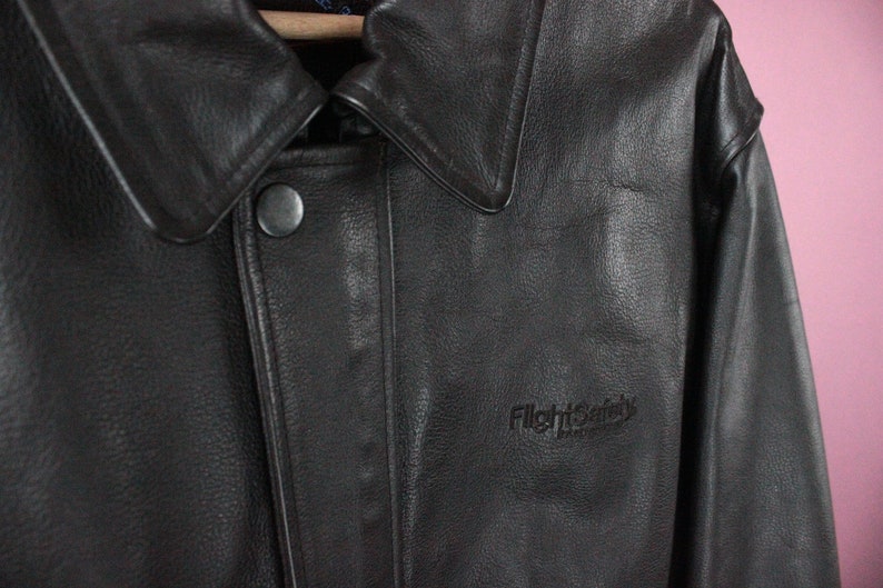Brown Nappa Leather Pilot Jacket from Le Bourget Airport Paris image 7