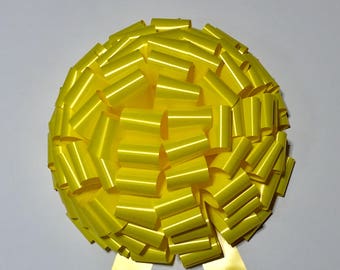 Giant Bow for large present Yellow 30cm
