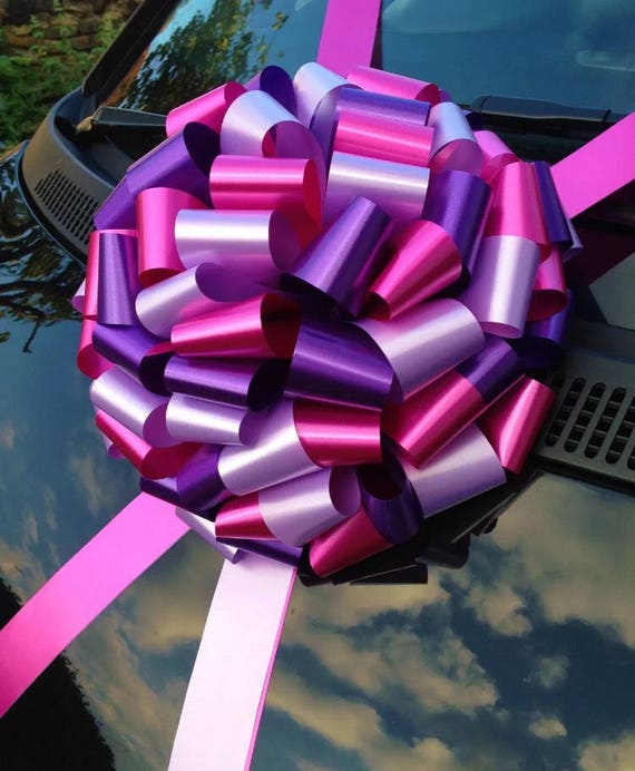 Giant gift bow Mega car Bow Hot pink/Lilac/Purple bow 30cm Etsy