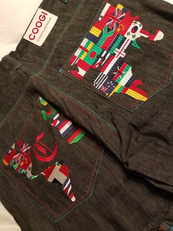 90s *Global* Vibrant 90s **COOGI** Mens Jeans