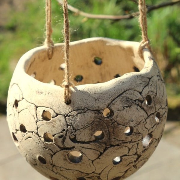 Ceramic orchid pot with holes, flower light, flower pot for orchids
