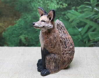 Fox ceramic figure garden ceramic garden decoration unique