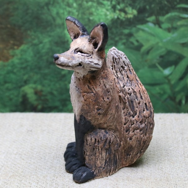 Fuchs Keramikfigur Gartenkeramik Gartendeko Unikat