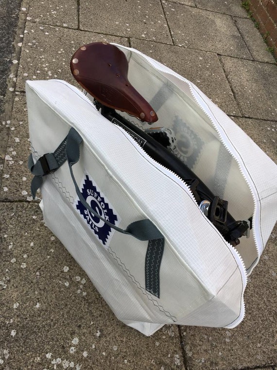 ダーボーBROMPTON用 Sバッグユニオンジャック柄ブラックフラップ付き Brompton Bike Accessories | Brompton Waterproof Bags
