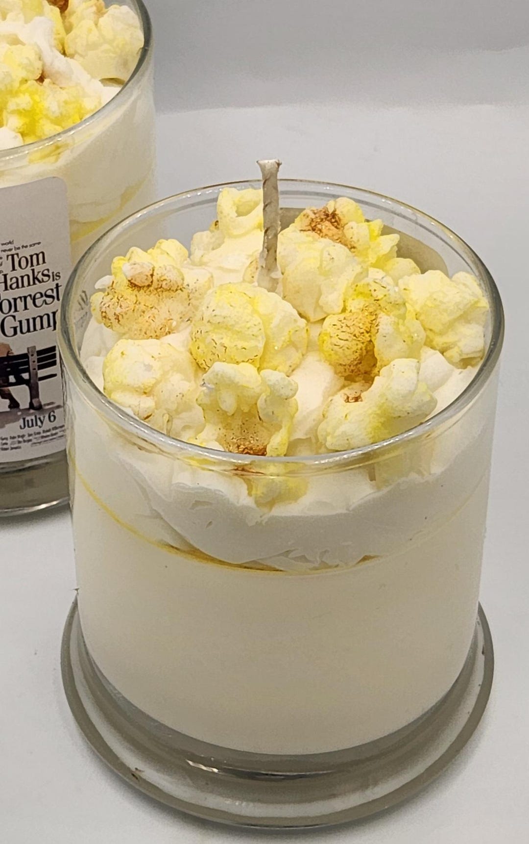 Popcorn Candle HOT Buttered Movie Theater Popcorn Scented Hyper Realistic Looking and ...