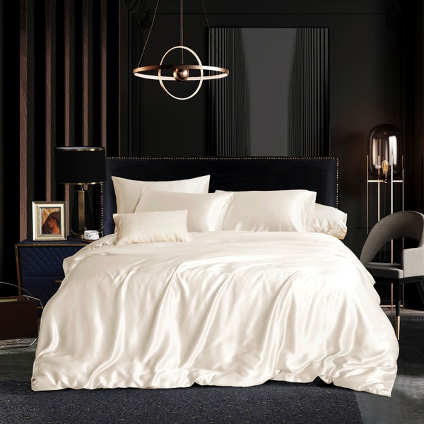 Silk Fitted Sheet King Etsy