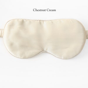 Pure Mulberry Aviator Style Silk Eye Mask Silk Fibre Filling 19 Momme Soar Collection Chestnut Cream