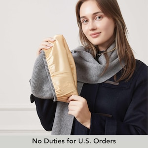 Mulberry Silk Lined Cashmere Beanie, Scarf or Set | Customized Knit Winter Hat for Men and Women