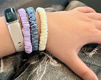 Lilac Rain / Coletero fino de seda morera pura (individual o en juego de 3) / Cintas para el pelo especiales de la semana / 0,4 pulgadas