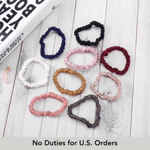 Pure Mulberry Silk Skinny Scrunchie | 0.4 inch | 22 Momme | Float Collection
