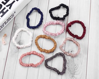 Pure Mulberry Silk Skinny Scrunchie | 0.4 inch | 22 Momme | Float Collection