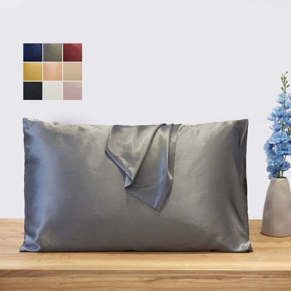 Navy Pure Mulberry Silk Pillowcase, Queen & King