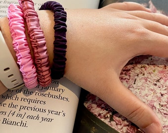 Bonita Petunia / Coletero fino de seda morera pura (individual o en lote de 3) / Cintas para el pelo especiales de la semana / 0,4 pulgadas