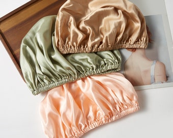 Custom Pure Silk Sleeping Bonnet | Single Layer or Double Layer | 22 Momme Silk Charmeuse | Float Collection