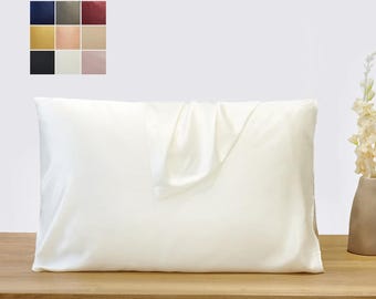 Ivory Pure Mulberry Silk Pillowcase | Standard, Queen & King | 22 Momme | Float Collection