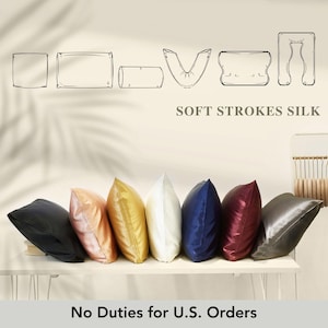 Fodera per cuscino personalizzata in pura seta di gelso / Standard, Queen, King, a forma di C, a forma di L o su misura / 19-22 Momme / Collezione Float