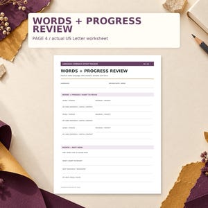 Language Comeback Study Tracker Printable PDF | Restart, Weekly Plan and Session Log | Letter + A4, Color + B&W image 6
