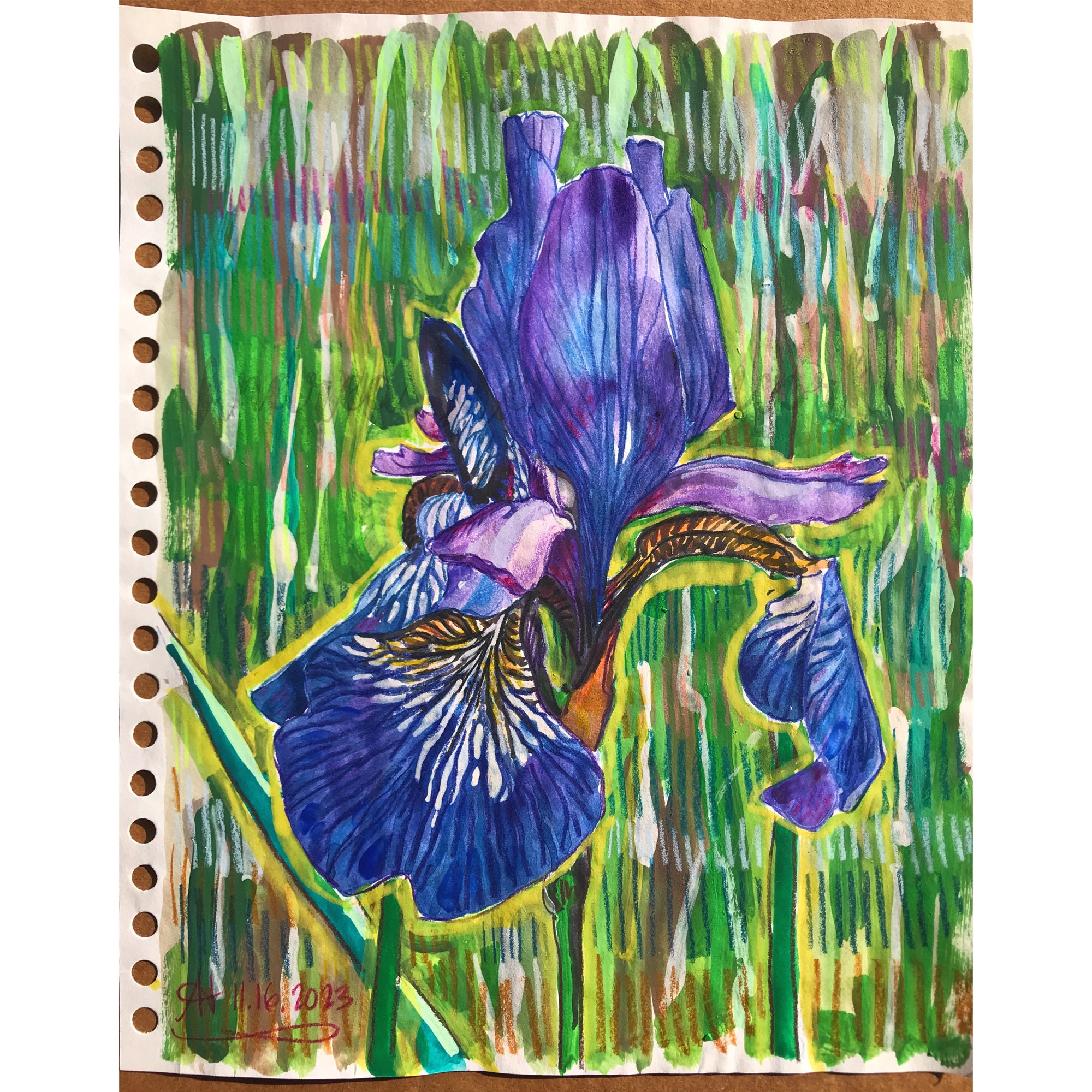 Iris Watercolor #1 | Sketchbook Series - Abstract Floral