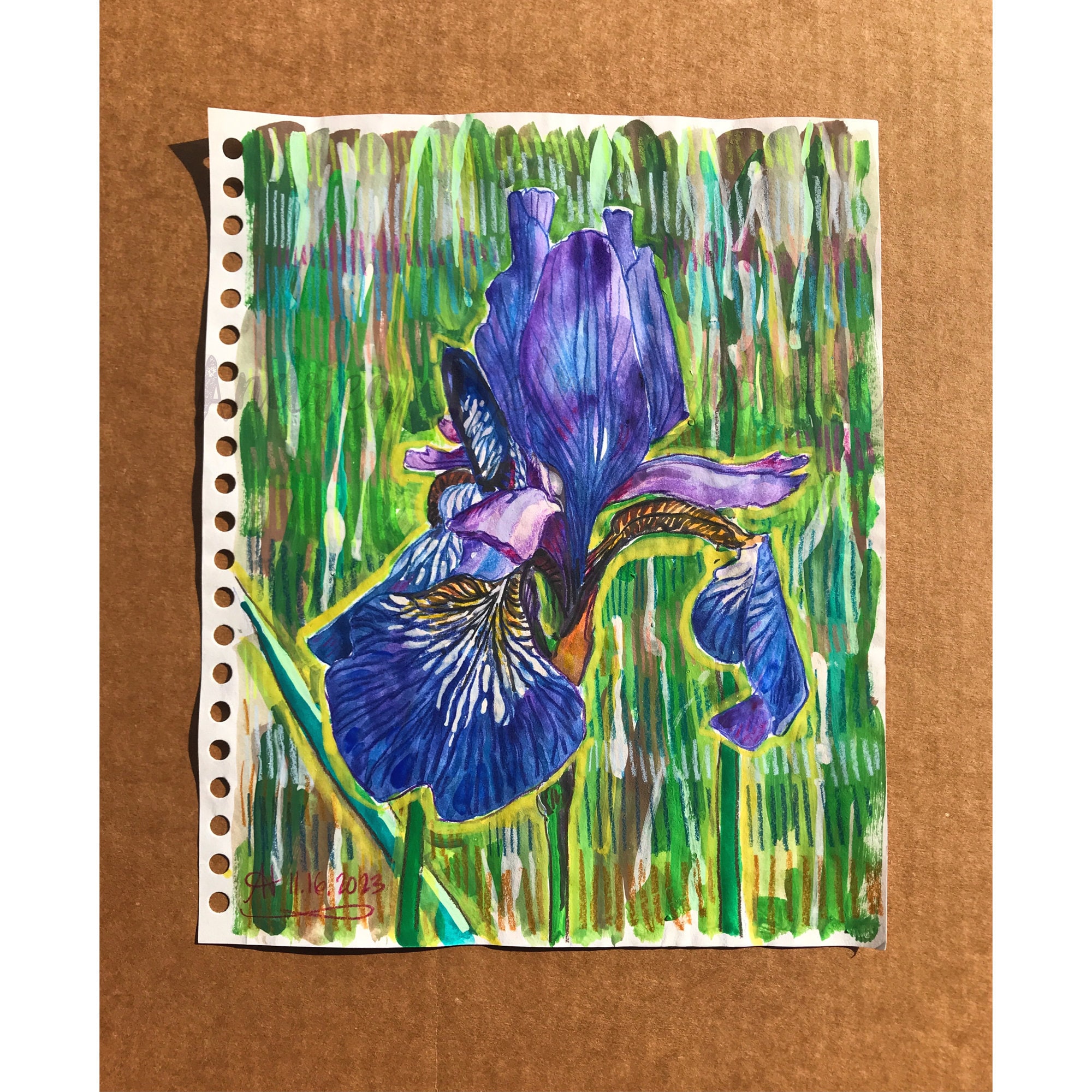 Iris Watercolor #1 | Sketchbook Series - Abstract Floral